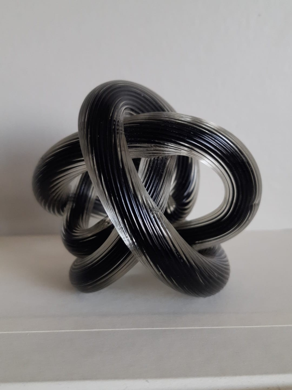 Blown Art Murano Glass Infinity Sculpture Decorative Accent